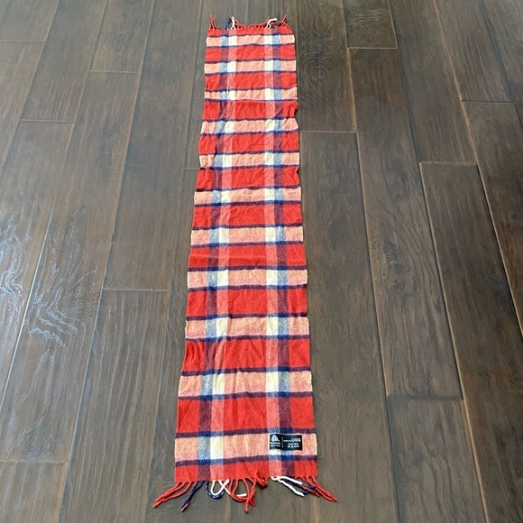 UGG Quality Tex Woolmark Australia Merino Wool Multicolor Check Pattern Scarf - Picture 2 of 5